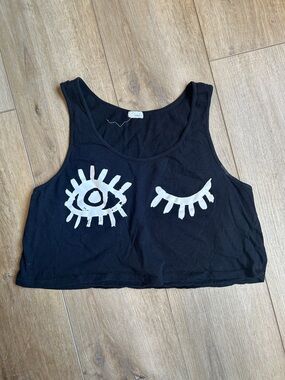 Garage Black Tank with White Graphic